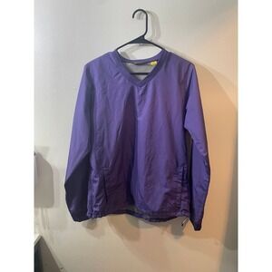 Cabelas Size medium Purple Pull Over  Windbreaker Sport Jacket